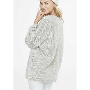 Express Sequin Coat Sweater NWT